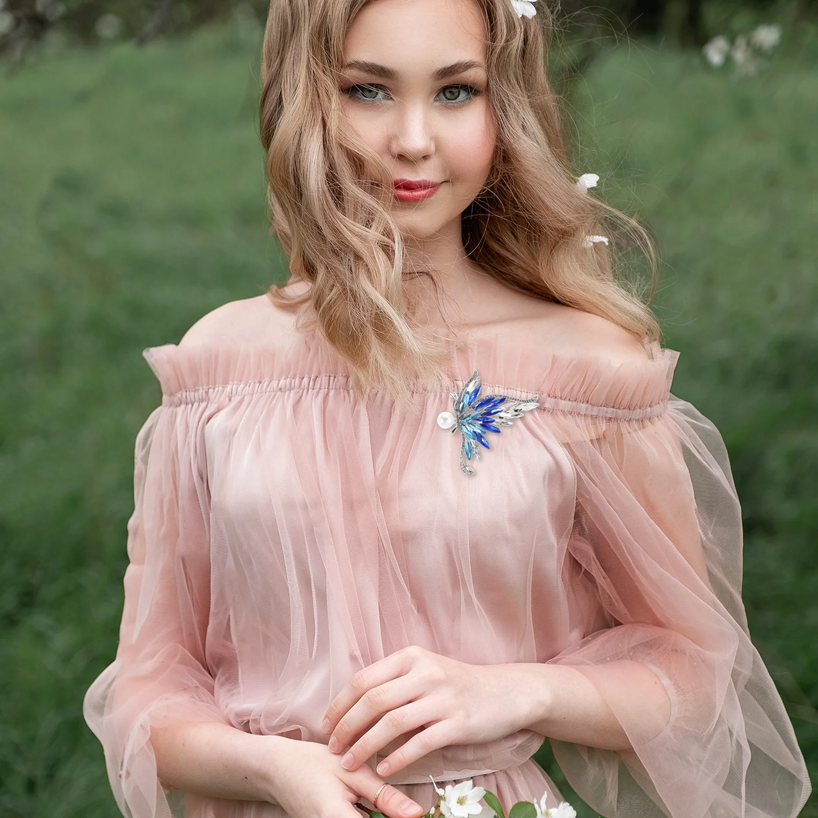 Butterfly Brooch Pin For Women Rhinestone Scarf Pins Insect Brooches Dress Clip Lapel Accessory Sparkle Butterfly Decorations