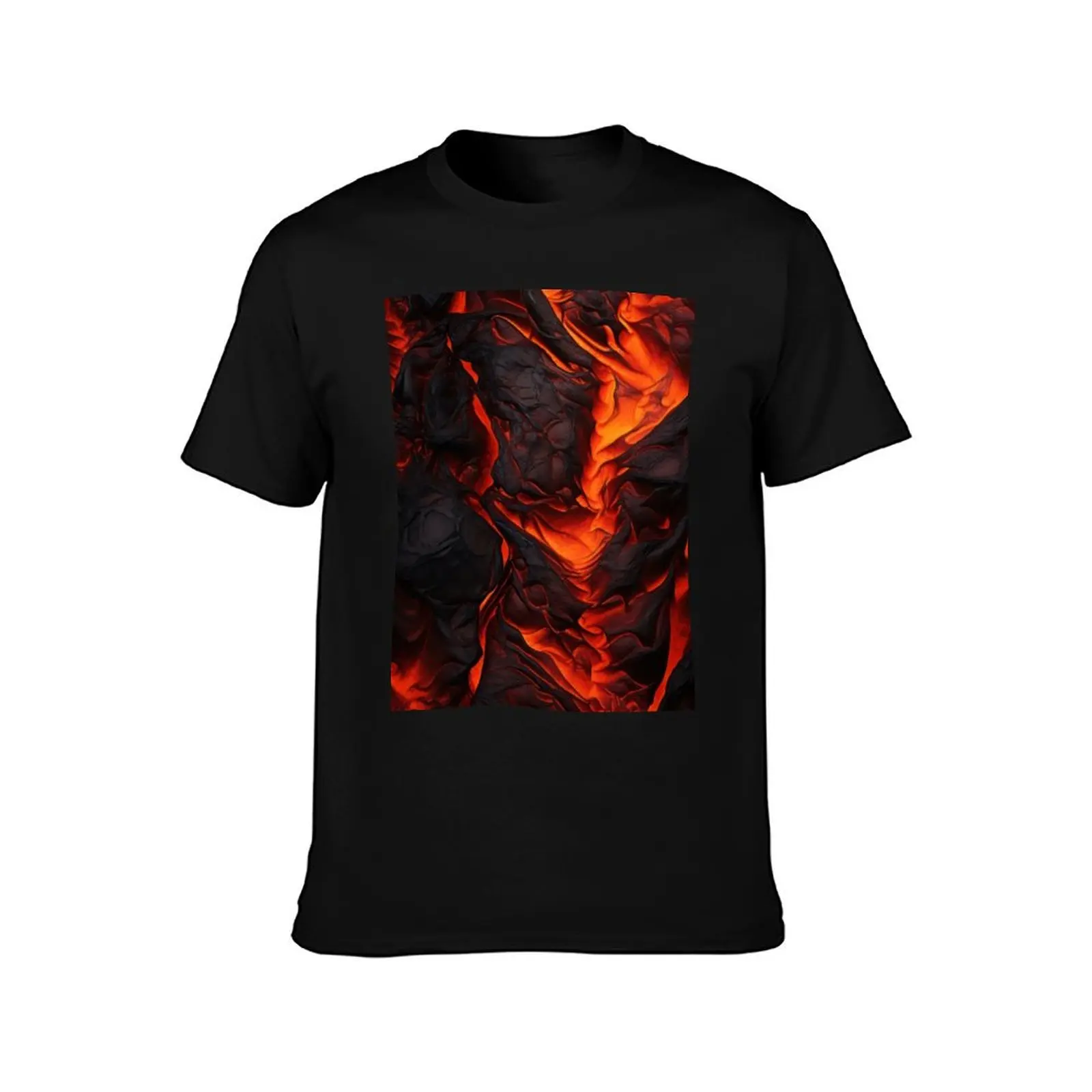 Lava, pattern, volcano, magma T-Shirt Big Size Daily Wear T-Shirt