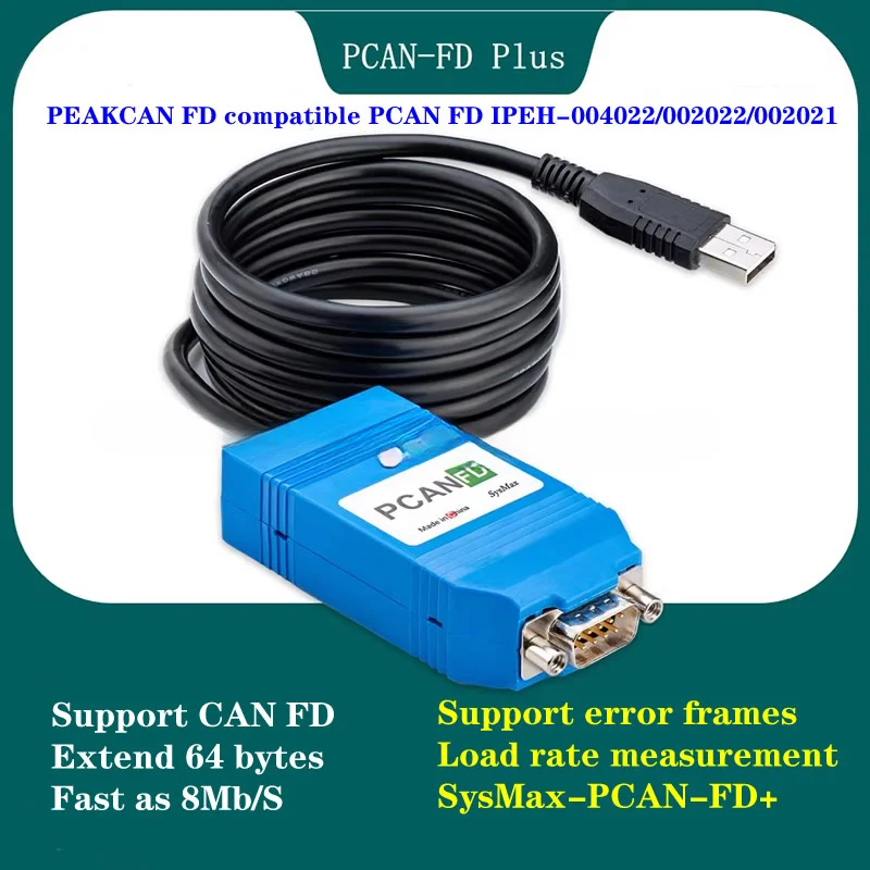 PCAN-FD-C adapter, supports USB, supports high-speed CAN connection, compatible with PCAN FD IPEH-004022/002022/002021