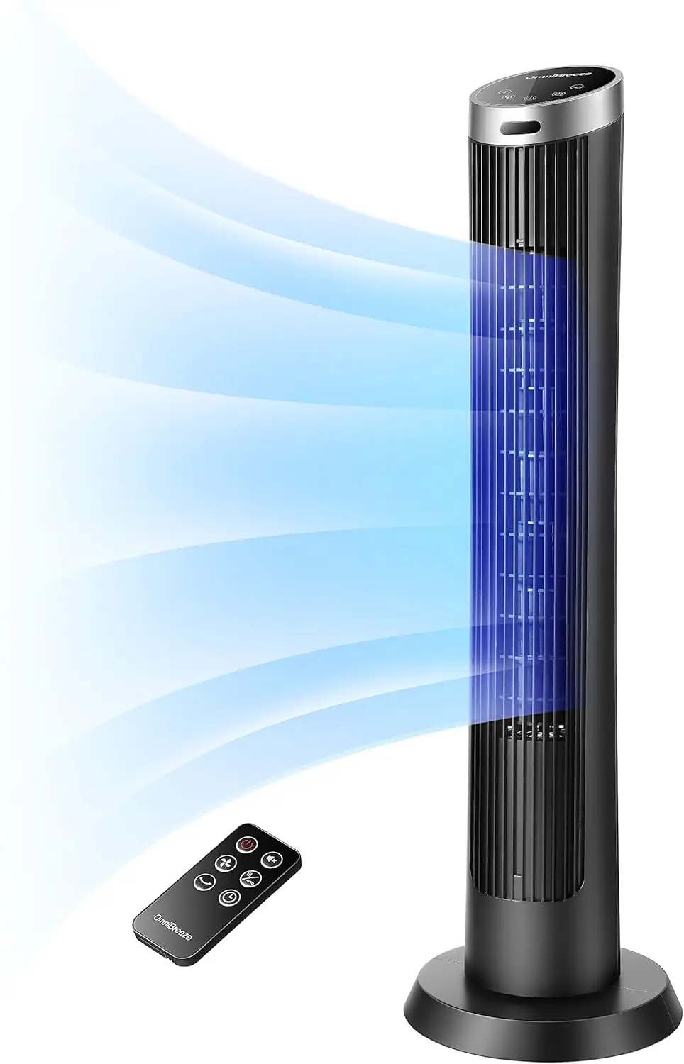 

Digital Tower Fan, Inner Oscillation with Remote Control, LED Display, Standing Bladeless Floor Fans Cooling and Quite Indoor L