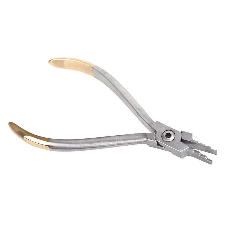 3pcs Dental Vertical Bending Pliers Stainless Steel Arch Wire Bending Forming Forceps Trapezoid Plier Orthodontic Tools