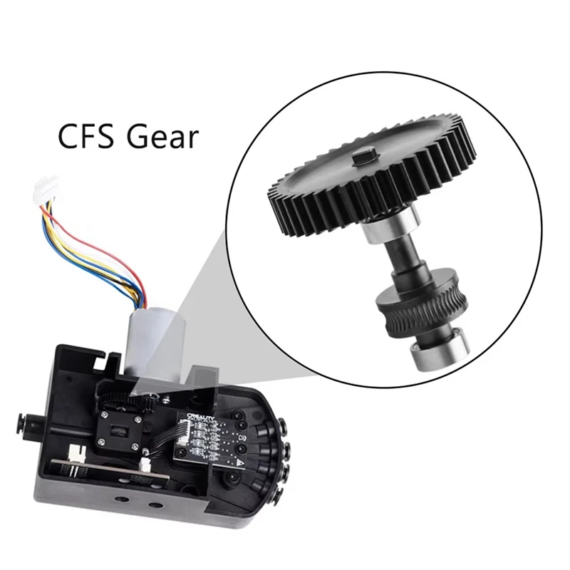 Upgraded Gear for K2 Plus Combo Nano Coating Hardened Steel Five-Way Driven Wheel Wear 3D Printer-A69M