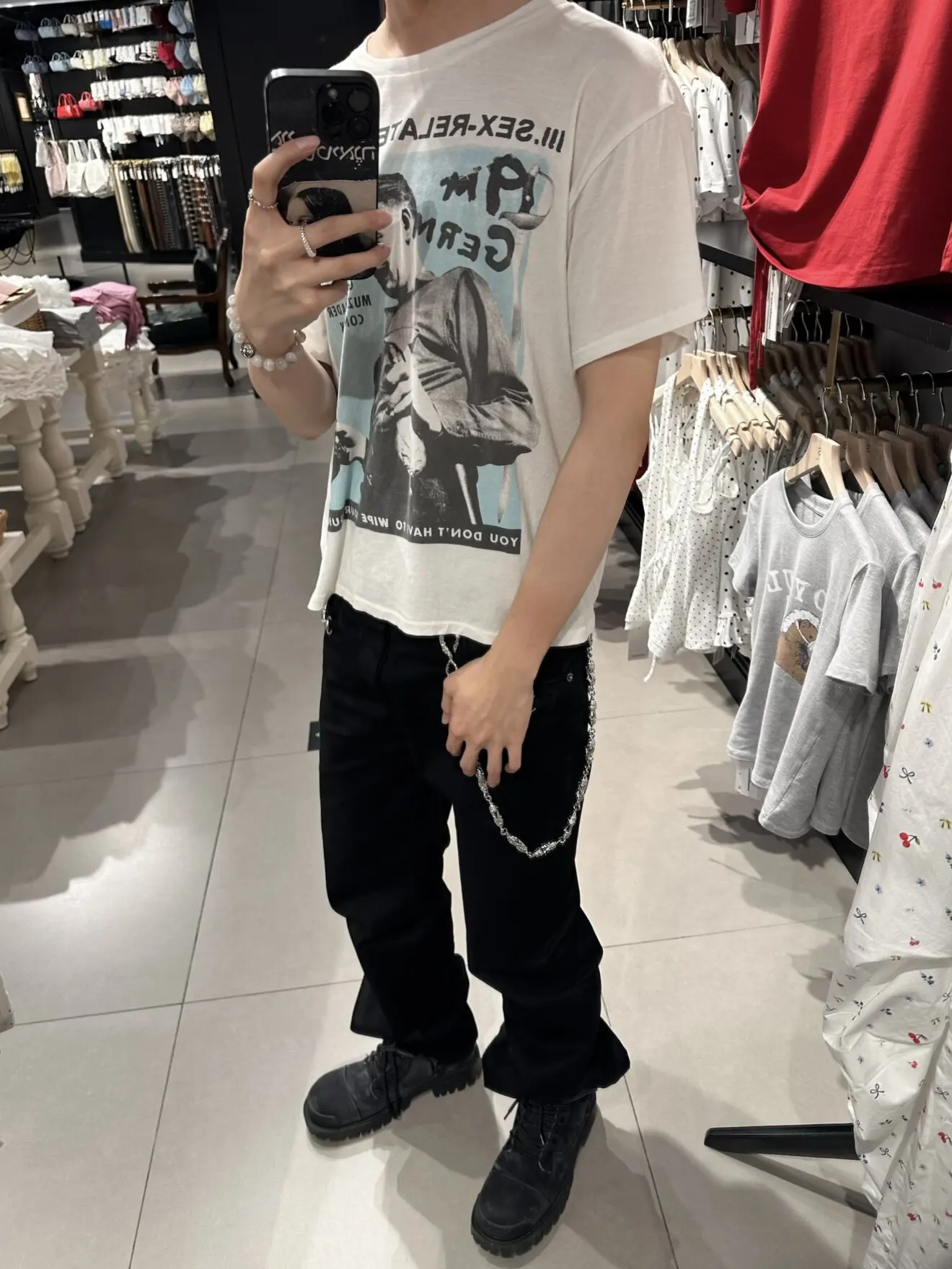 ER/D 25FW Men's Printed Washed T-Shirt