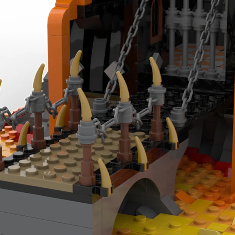 2833 pezzi MOC Dragon Rock Castle modello cavaliere blocchi di costruzione giocattoli costruzione fai da te regalo di Natale creativo compleanno educativo