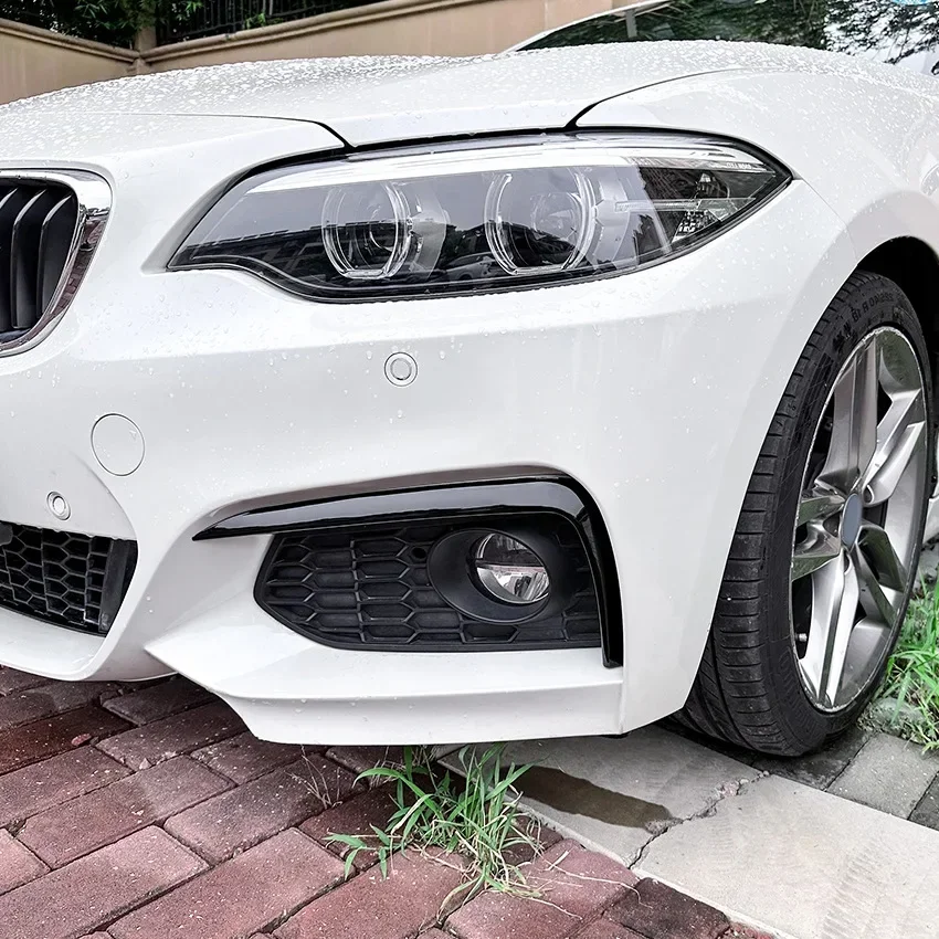 Stiker lampu kabut, untuk BMW F22 F23 218i 220i 228i 230i M235i M240i M Sport 2014-2020 Kit Spoiler Canard Splitter sisi Bumper depan