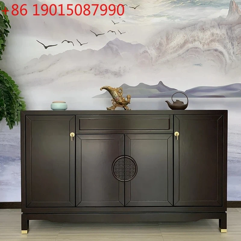 

Новый боковой шкаф для столовой в китайском стиле из массива дерева, пристенный шкаф для хранения вещей в гостиной в китайском стиле из эбенового дерева.