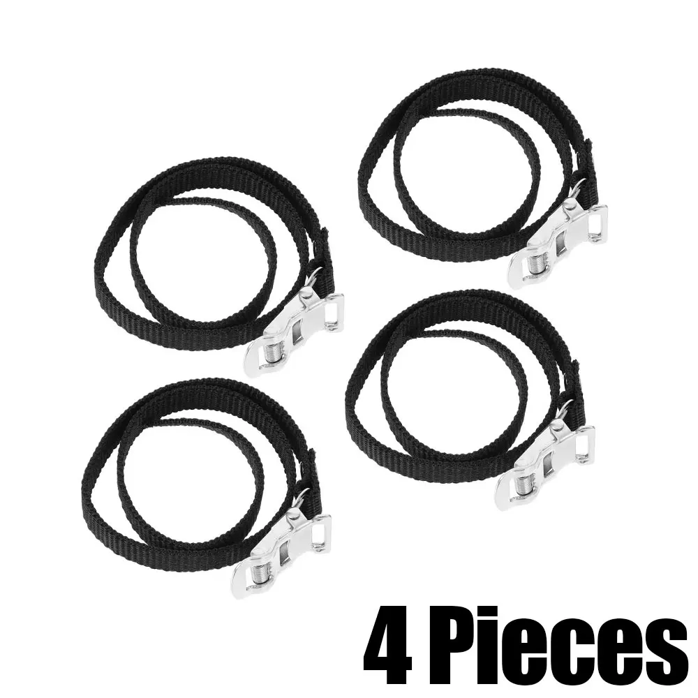 4 قطعة الأشرطة التوى للدراجات الصالة الرياضية الغزل الدراجة مسند القدم تو كليب الدراجات دواسة حبل تجريب التجريبي سباق حزام لربط الأحذية
