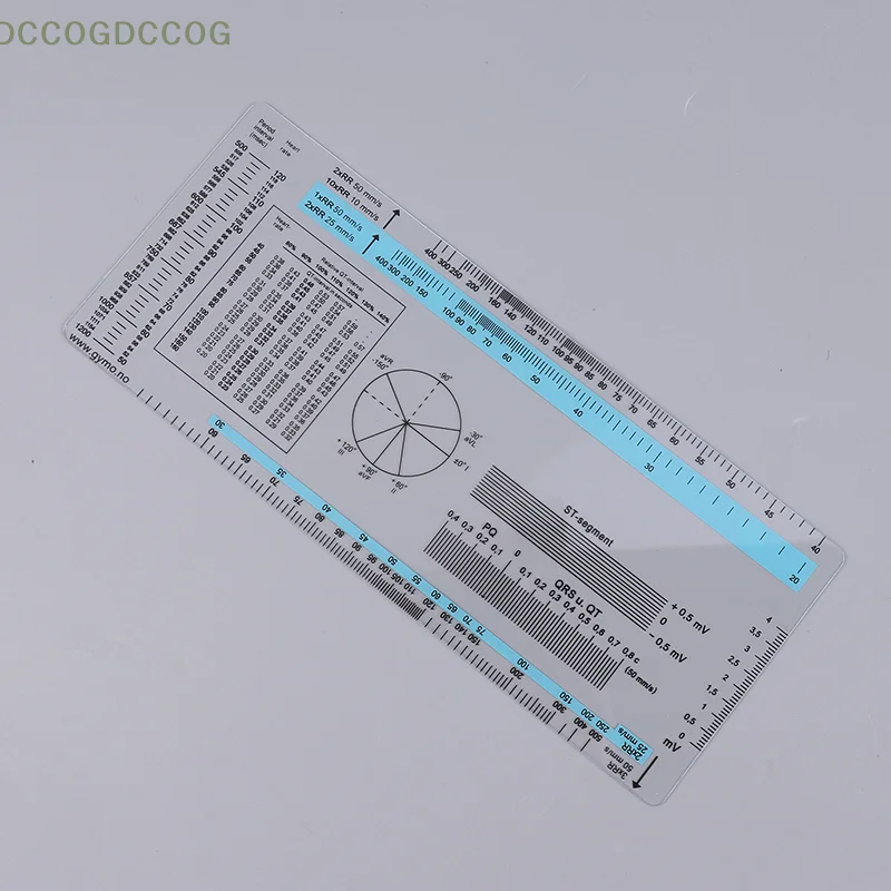 Cardiogram Transparent Soft Heart Rate Ruler ECG Ruler ECG Student Pocket Reference Guide Electrocardiogram Ruler