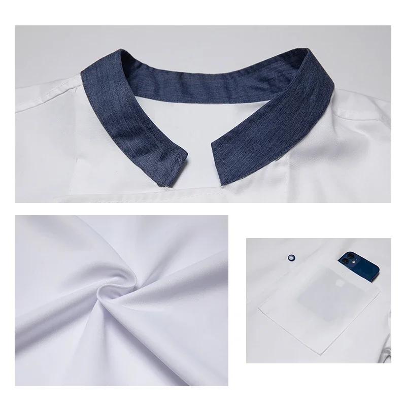 Ropa de trabajo para comedor de verano, chaqueta de cocinero de cocina, camisa de camarero de panadería, abrigo de restaurante, uniforme de Chef de Catering, ropa de Hotel