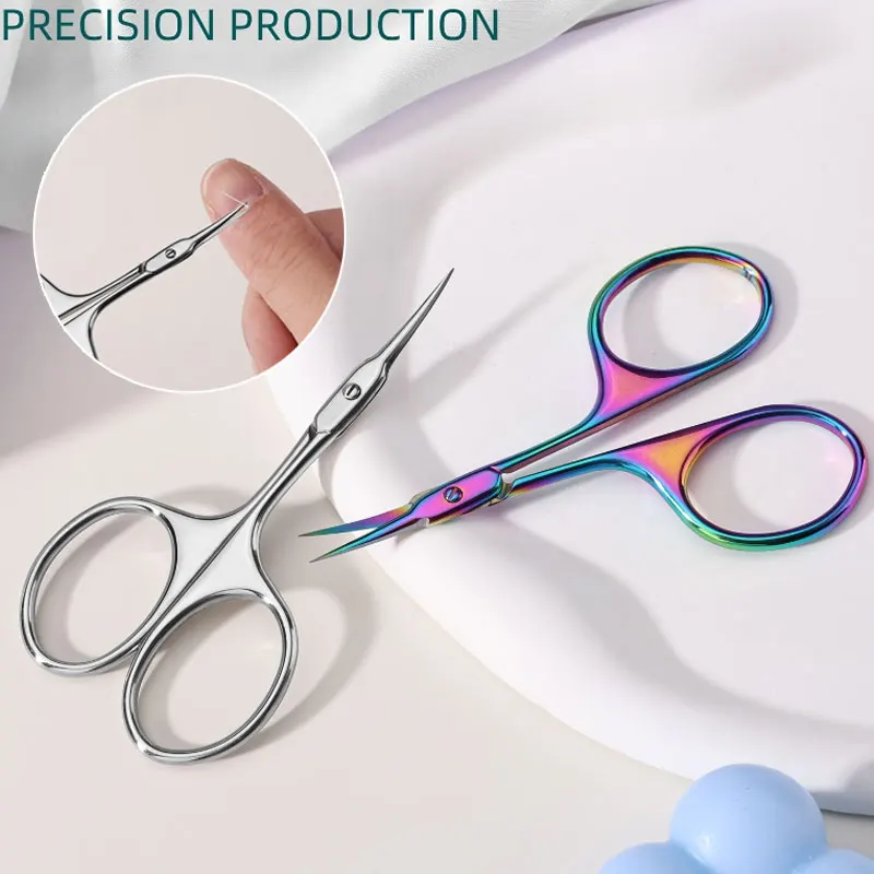 1 قطعة مقص تقشير احترافي حاد القراص المتقلب بشرة من الفولاذ المقاوم للصدأ المقص القاطع أدوات مانيكير الأظافر