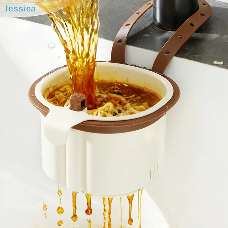 

♥Hanging Kitchen Sink Drain Basket for Home Use - Separates Food Residues, Tea Leaves and Kitchen Waste