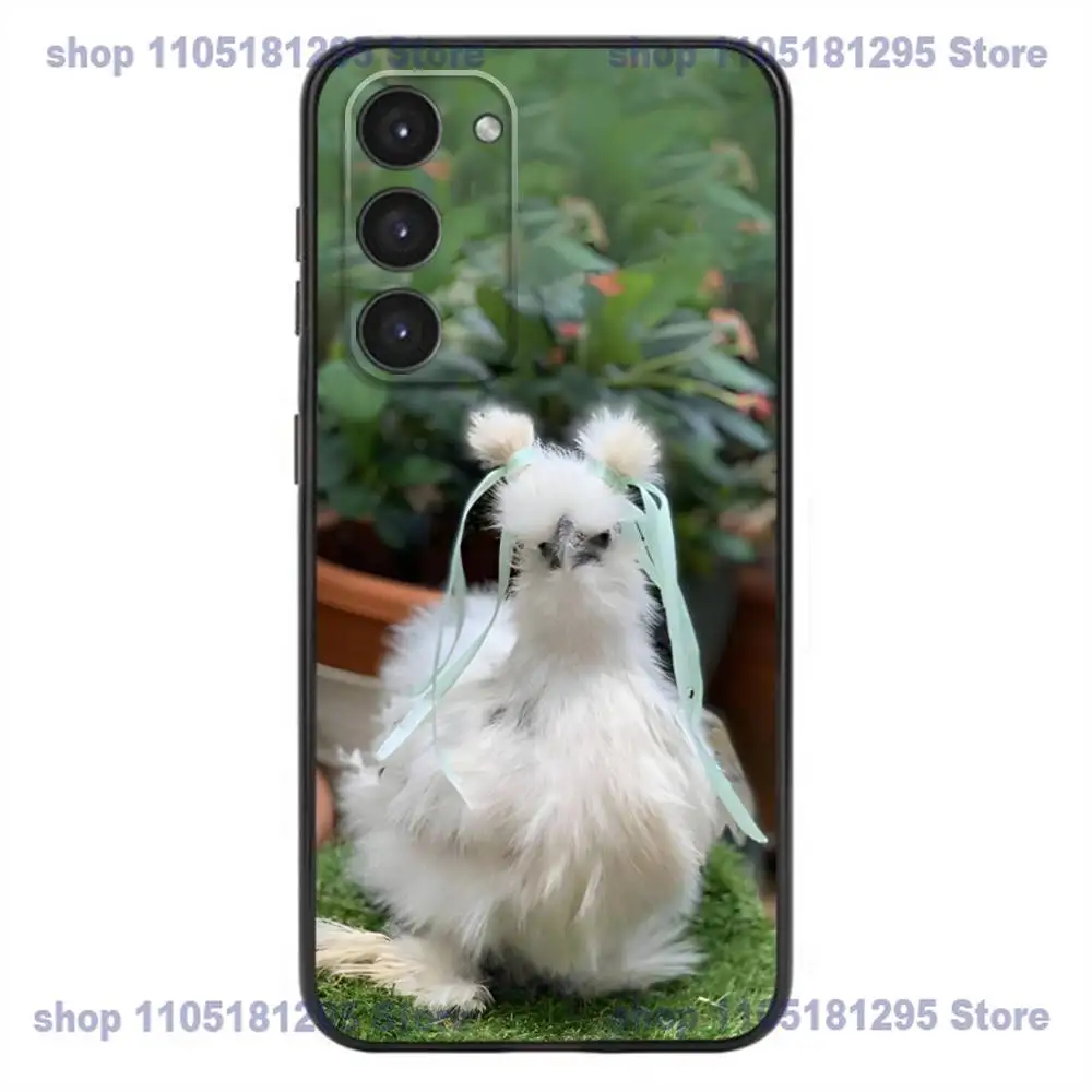 Funny Fighting Duck Chicken Phone Case For Samsung Galaxy A32,21s,22,31,52,53,72,73,Note20,8,9,10 Soft Silicone Black Cover