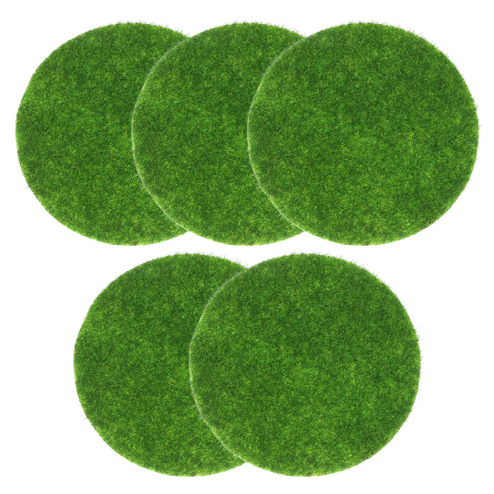 

5pcs Realistic Artificial Moss Mat For Crafts Micro Landscape Diy Decor Fake Grass Square Tiles For Indoor Plants Garden