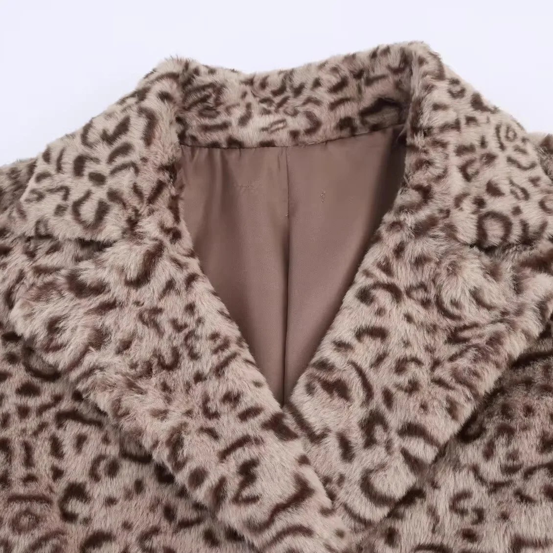 Faionable 긴 가짜 모피 칼라 Jaet 여성 가을 ​​신상품 Sle JNLEAOG 스트레이트 컷 유럽 슬레 모자 없음 청소년 코트