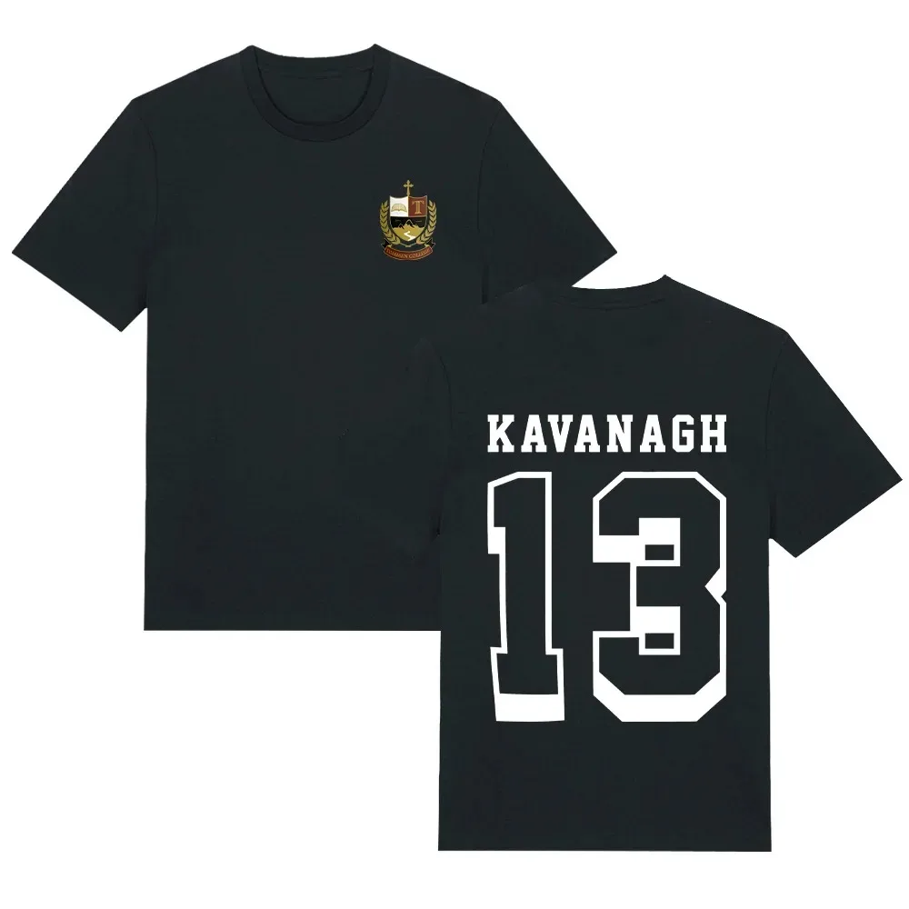Camiseta Unissex de Algodão Manga Curta Estilo Streetwear Casual com Estampa Estética Kavanagh 13 Y2K Solta