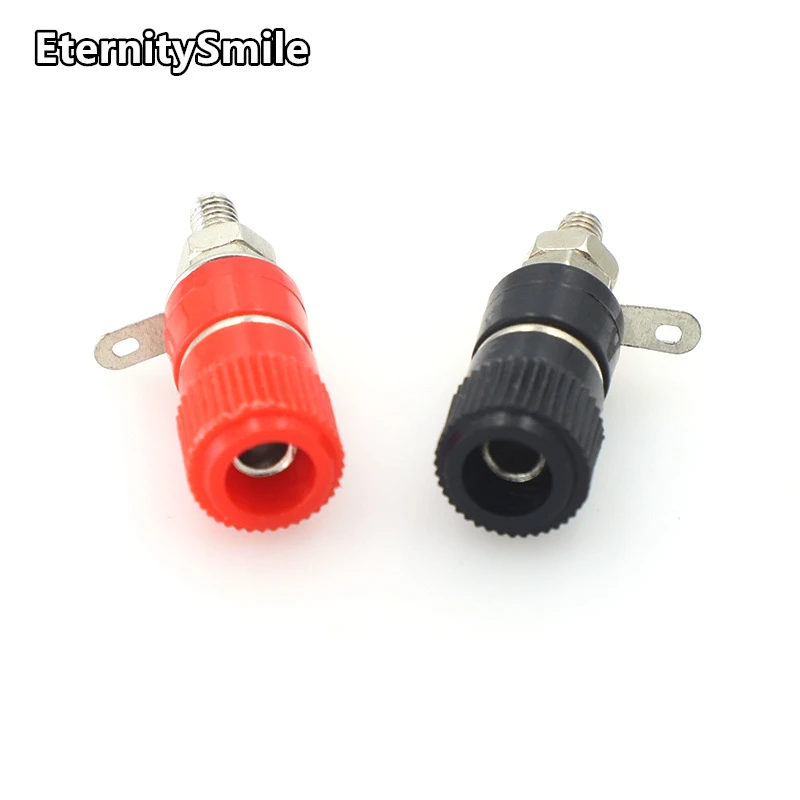 

10PCS JS-910B 4mm Thread Black Red Banana plug Jack socket Female Binding Post for Speaker Audio