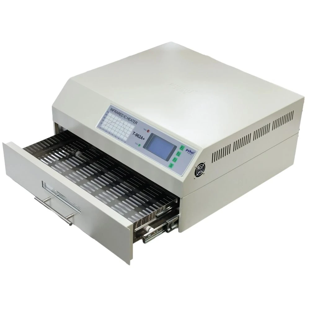 

Upgraded T-962A+ Reflow Oven 370x450mm 350℃ Desktop Solder Machine for PCB/SMD/BGA/LED with Computer Control