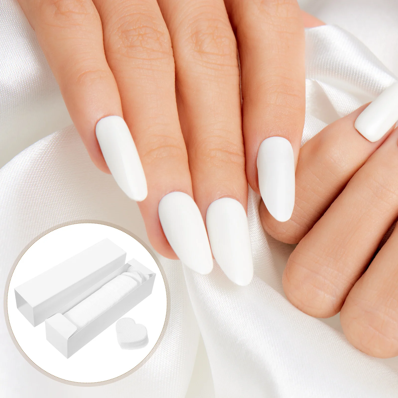 500 Stuks Pluisloze Nageldoekjes Hart Ontwerp Pluizende Nagel Cleaning Pads Voor Polish Lash Lijm Verwijderen Salon Thuisgebruik wimper