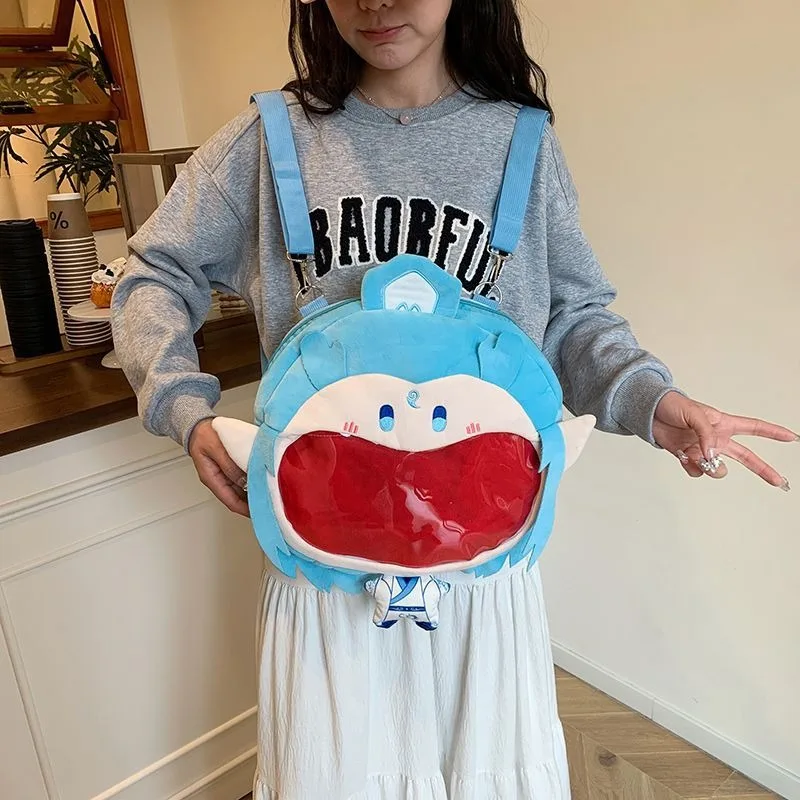 Anime Film Ne Zha 2 Ne Zha Kawaii Gesicht Cosplay Rucksack Itabag Lolita Mädchen Transparente Schulter Taschen Fans Sammlung Requisiten Geschenk