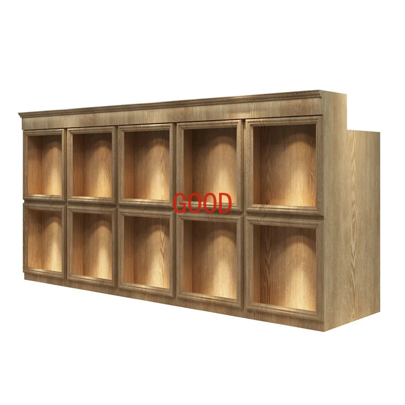 

Simple beauty retro checkout page counter bar counter front desk health center reception desk jewelry store tea display