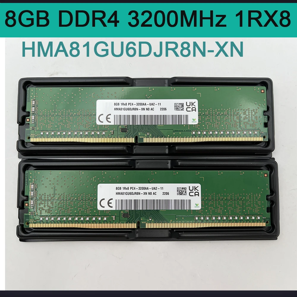 

1PCS RAM For SK Hynix 8GB DDR4 3200MHz 1RX8 PC4-3200AA Desktop Memory HMA81GU6DJR8N-XN