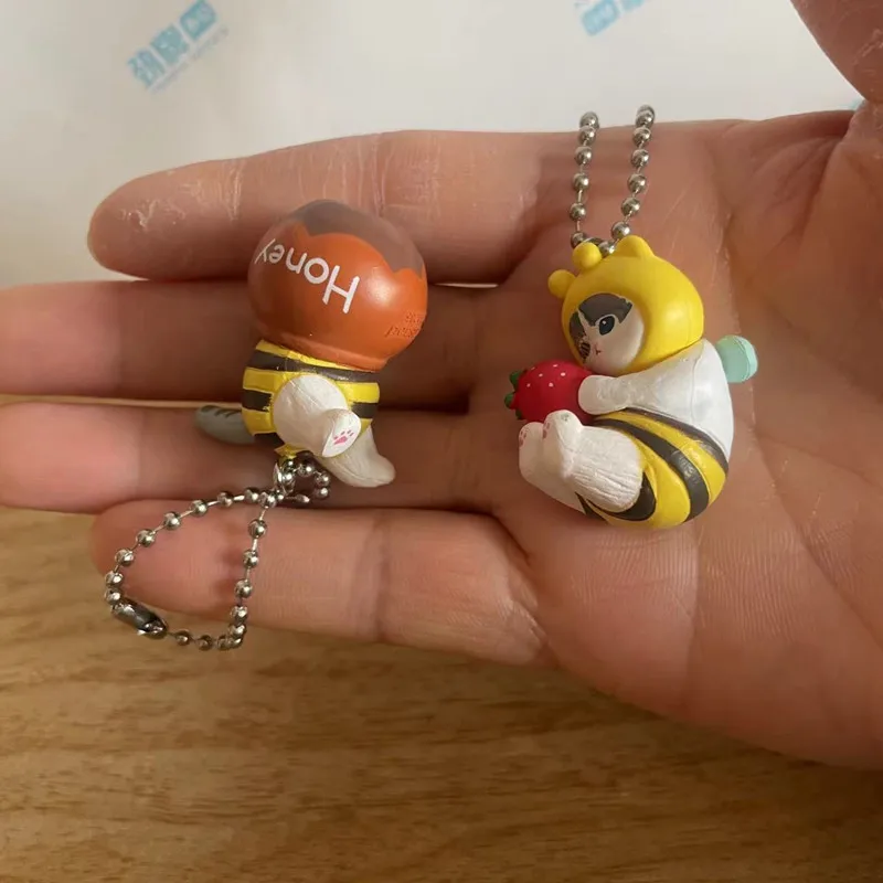 New Mofusand Bee-themed Blind Box Series: Bee Cat Anime Figurine, Cute Doll, Handmade Model, Decorative Toy, Children's Gift