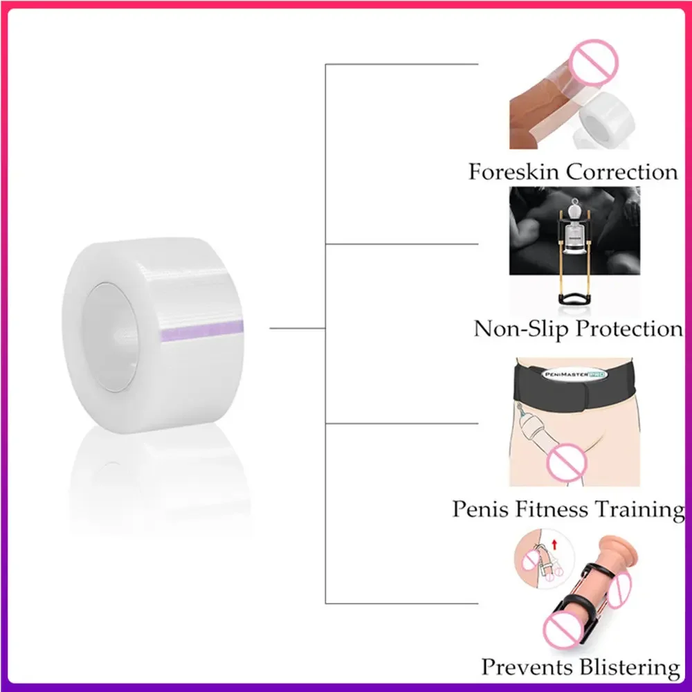 Penis Protect Tape for Men Penile Enlargement Extender Pump Bandage Accessories Dick Lasting Sex Toys Trainer Protecto Supplies