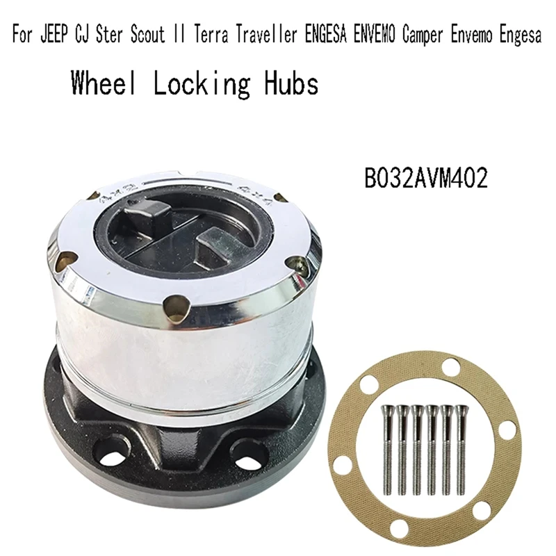 Wheel Locking Hubs For JEEP CJ Ster Scout II Terra Traveller ENGESA ENVEMO Camper Envemo Engesa Hub Caps B032AVM402