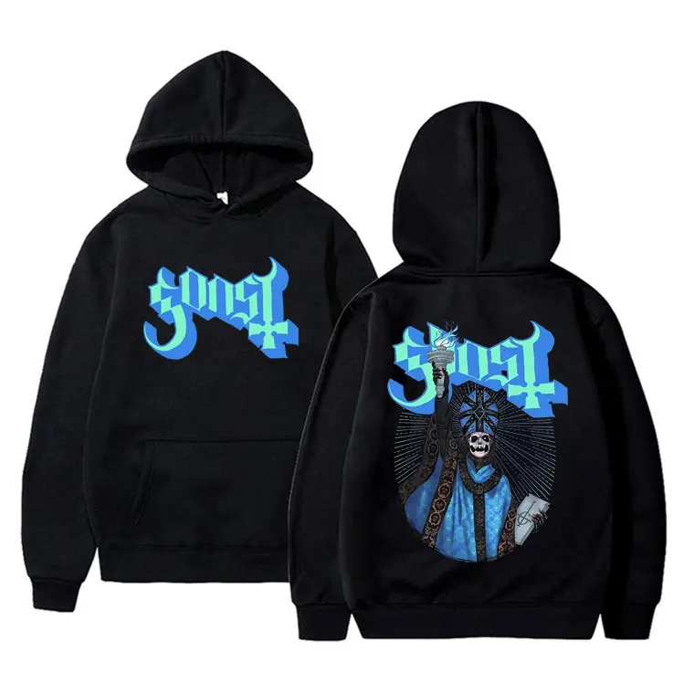 Rock Band Ghost Graphic Hoodie Men Women's Vintage Gothic Rock Sweatshirt Male Oversized Hoodies Men's Metal Music Streetwear