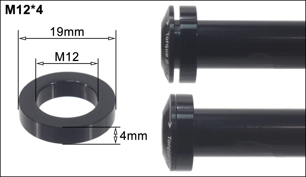 HEPPE Fahrrad Steckachse Unterlegscheibe M12 M15 Achse Spacer MTB Rennrad Nabenrohr Welle Spieß Spacer 0,5mm 1,5mm 3mm 4mm 5mm 6mm Dicke – Detail 12