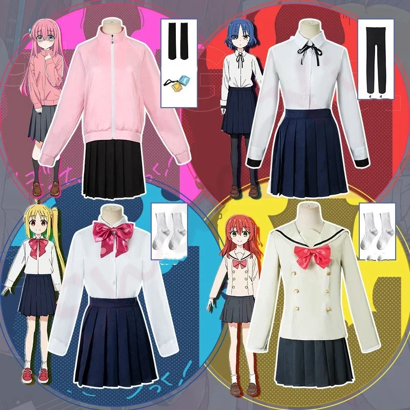 

Игра BOCCHI THE ROCK костюмы для косплея Gotoh Hitori Yamada Ryo Kita Ikuyo Ijichi Nijika все комплекты для косплея платье для Хэллоуина