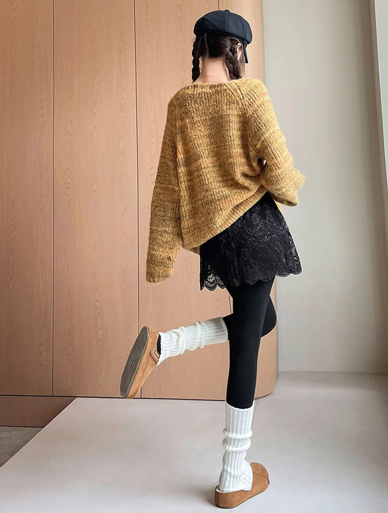 2026 Trendy Lace Trim Fart Curtain for Women Flower Embroidery Pretty Mini Skirt Versatile Y2K Hip Curtain Trousers Decoration