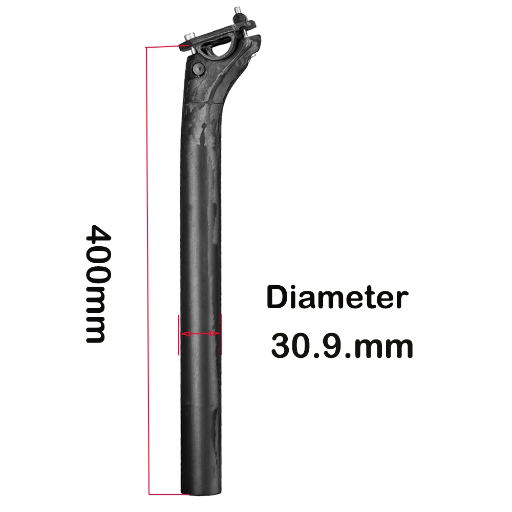 Elitaone Carbonfaser-Sattelstütze 27,2/30,9/31,6mm Matt Schwarz Offset 20mm Leichtgewichtig Langlebig MTB Rennrad Sattelstütze Fahrradteil