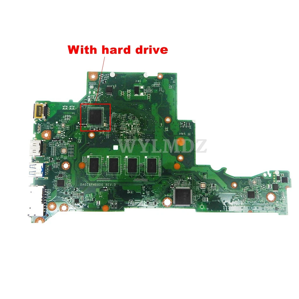 DA0Z8PMB8D0 With N3350 N3450 N4200 CPU 2GB 4GB-RAM Laptop Motherboard For Acer Aspire A114-31 A315-31 Mainboard 100%  Tested OK