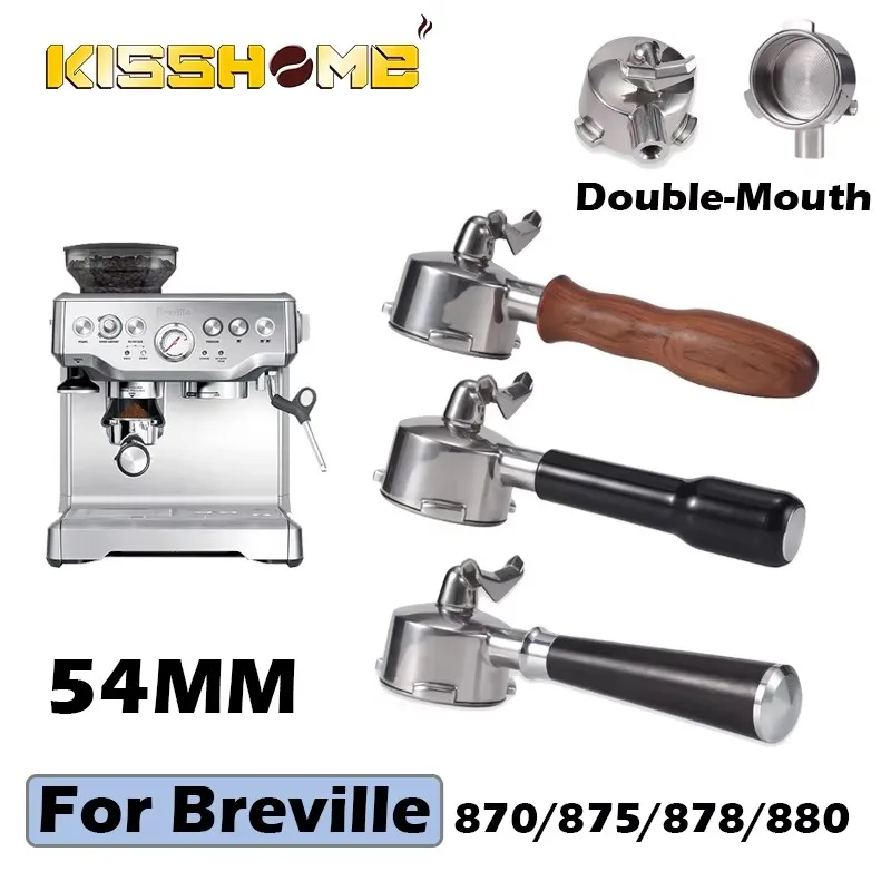 Coffee Portafilter Double Spout 54mm With 2-Cup Basket For Breville 870 875 878 880 Espresso Machine Accessories Barista Tools