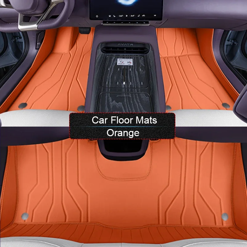 

Custom Nappa Leather Car Foot Protect Mat Auto Anti-Slip Luxury Waterproof Floor Pad Accessory For AVATR 12 2024-Present