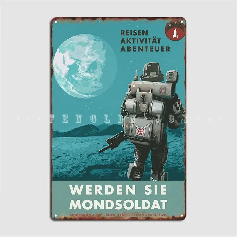 Wolfenstein Propaganda Adventure Poster Metal Plaque Cinema Garage Pub Garage Custom Garage Decoration Tin Sign Poster