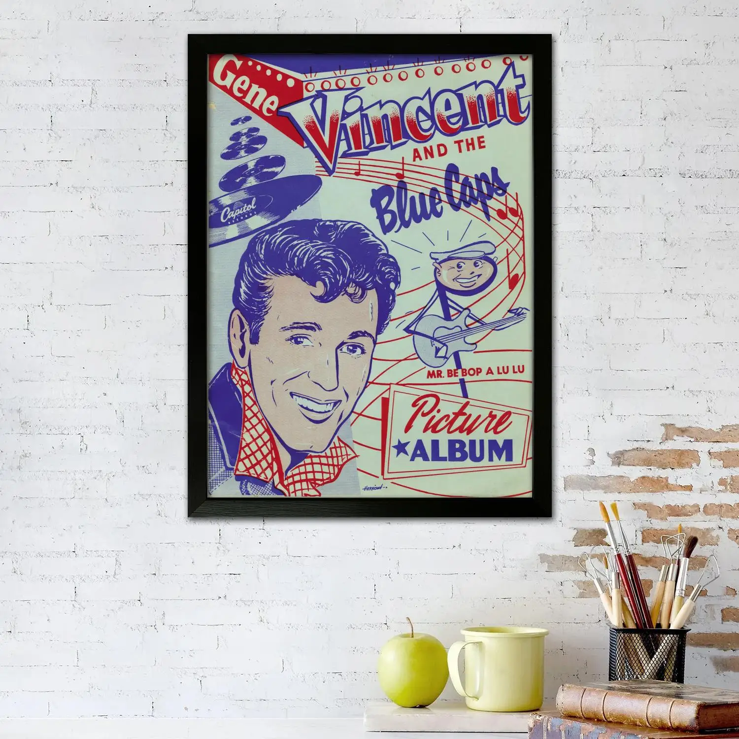 Gene Vincent Canvas Art Poster and Wall Art, Picture Print, Modern Family Bedroom Decor,Decorative painting