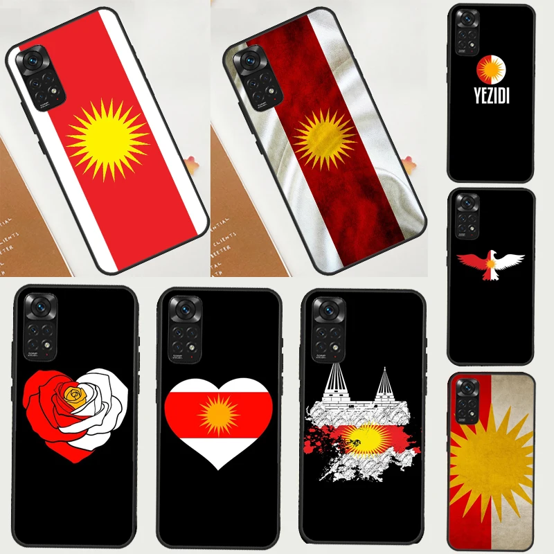 Yazidis Flag Phone Case For Xiaomi Redmi Note 12 8 9 10 11 Pro 8T 9S 10S 11S 12S 10A 9C 10C 12C Cover