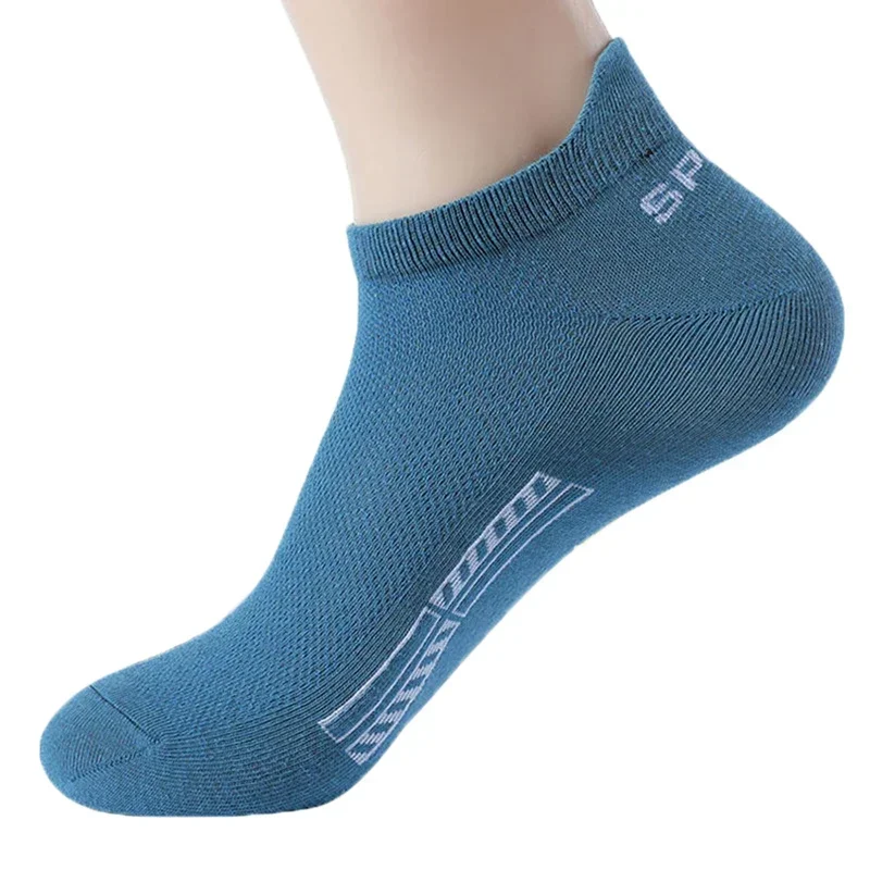 5 Pairs Men Short Socks Unisex Cotton Men and Women Low Top Mesh Breathable Ankle Soft Sports Casual Socks Men Short Socks