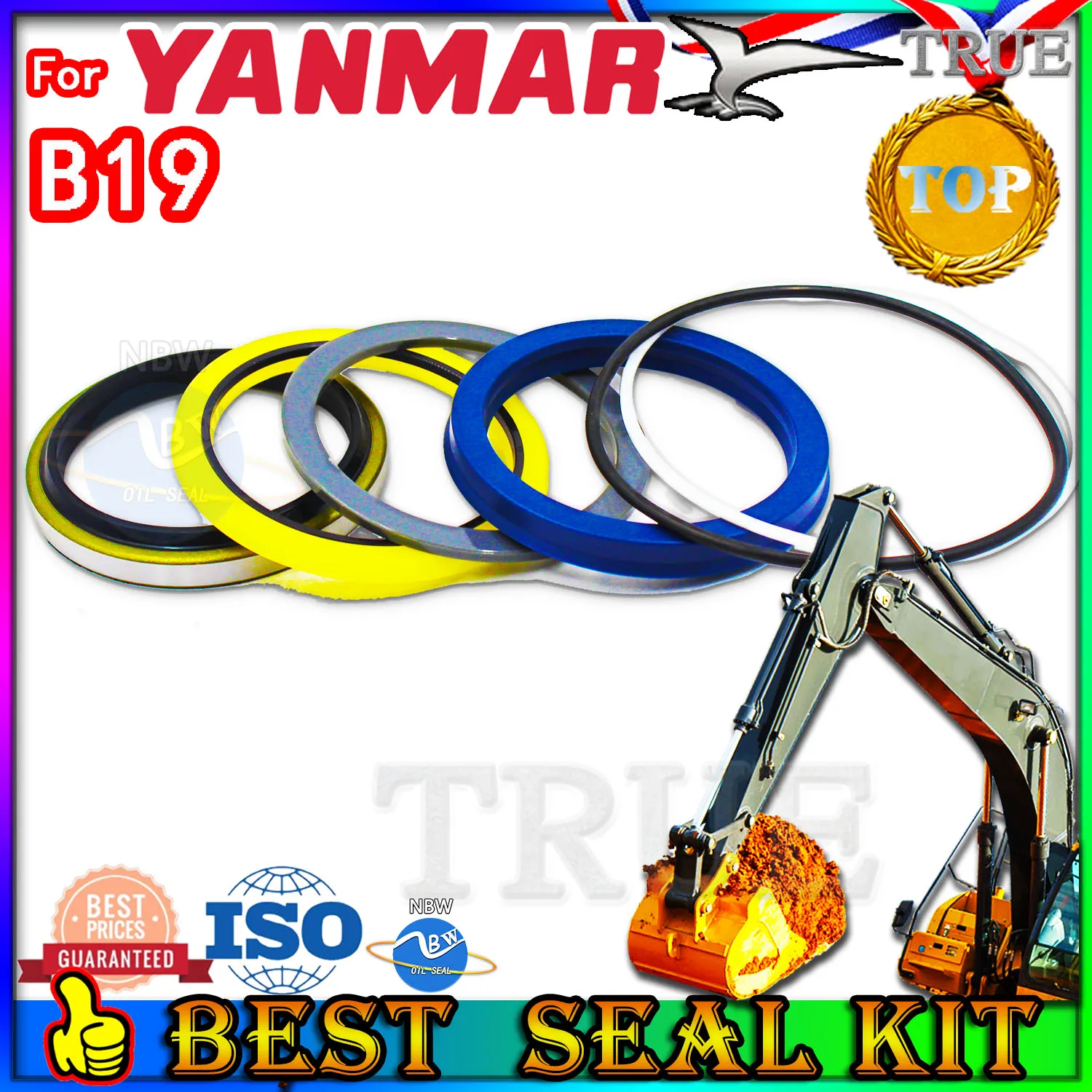 

For Yanmar B19 Oil Seal Repair Kit Boom Arm Bucket Excavator Hydraulic Cylinder Excavating Machinery Maintenance Floating Parts