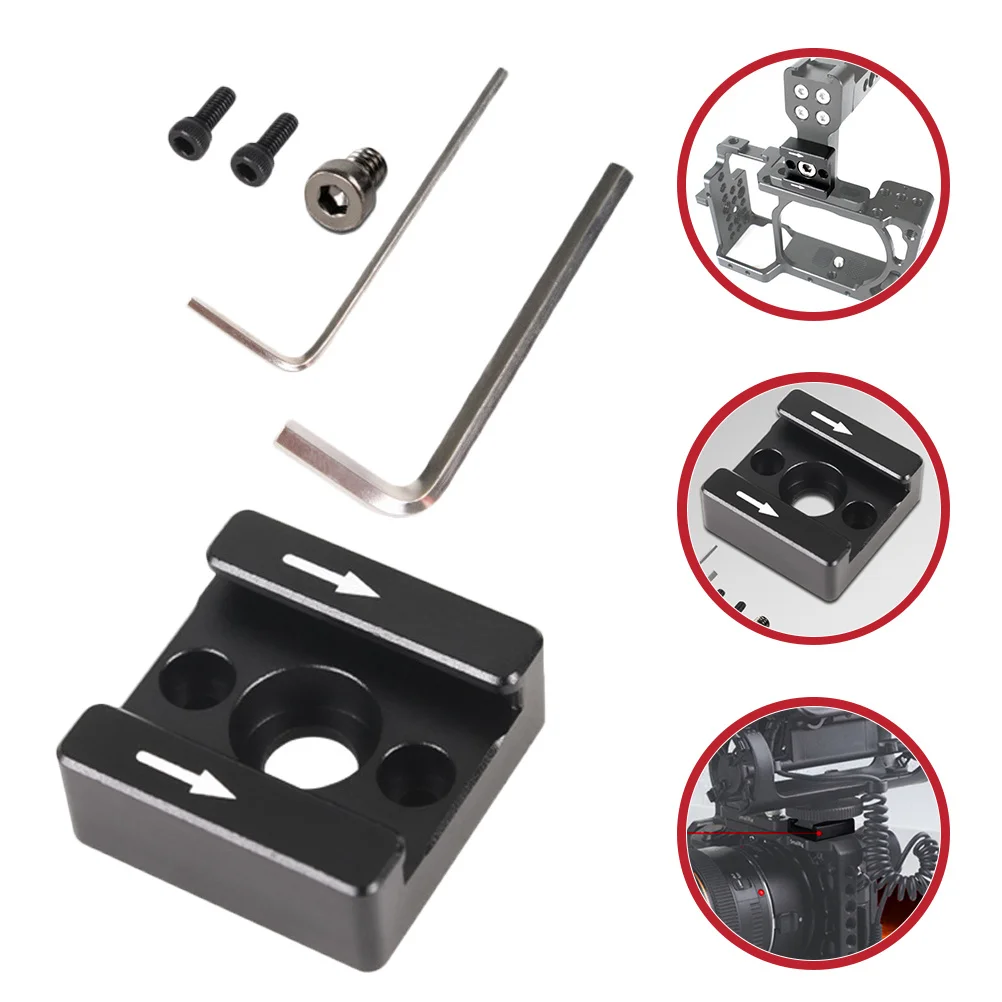 1 مجموعة قفص توسيع جبل 1/4 بوصة M2.5 الموضوع الحذاء البارد محول فلاش الحذاء جبل لمراقبة دعامة إضاءة