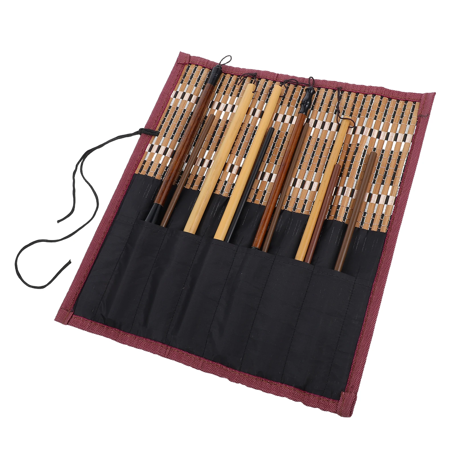 

10pcs Chinese Calligraphy Brush Set Watercolor Ink Painting Pens Multi-Size Durable Tools Roll-Up Pen Bag For Beginners Writing