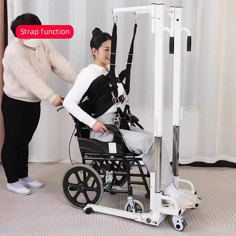 The elderly are paralyzed and disabled when sitting on the electric multi-functional lifting and relocation machine