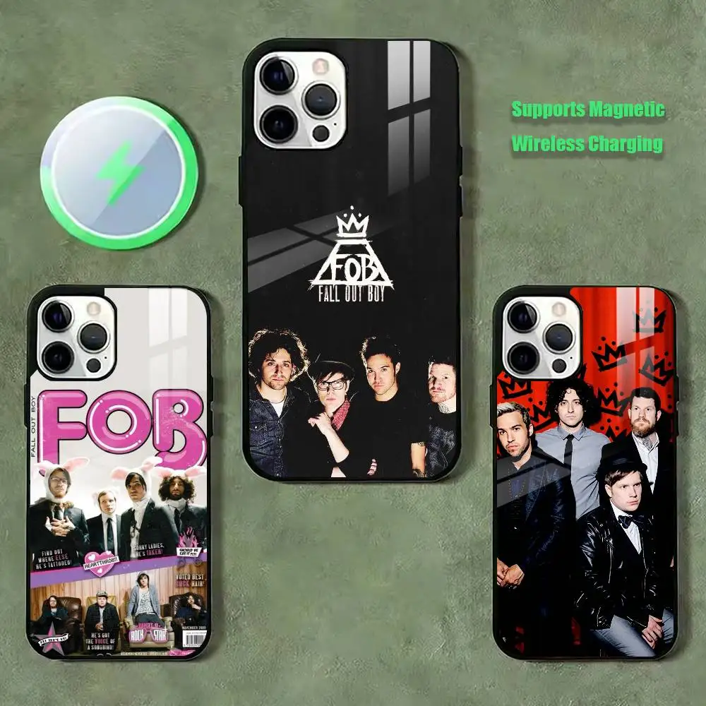 

Emo Fall Out Boy FOB Phone Case For iPhone17,16,15,14,13,12,11 Plus,Pro Supports Magnetic Wireless Charging