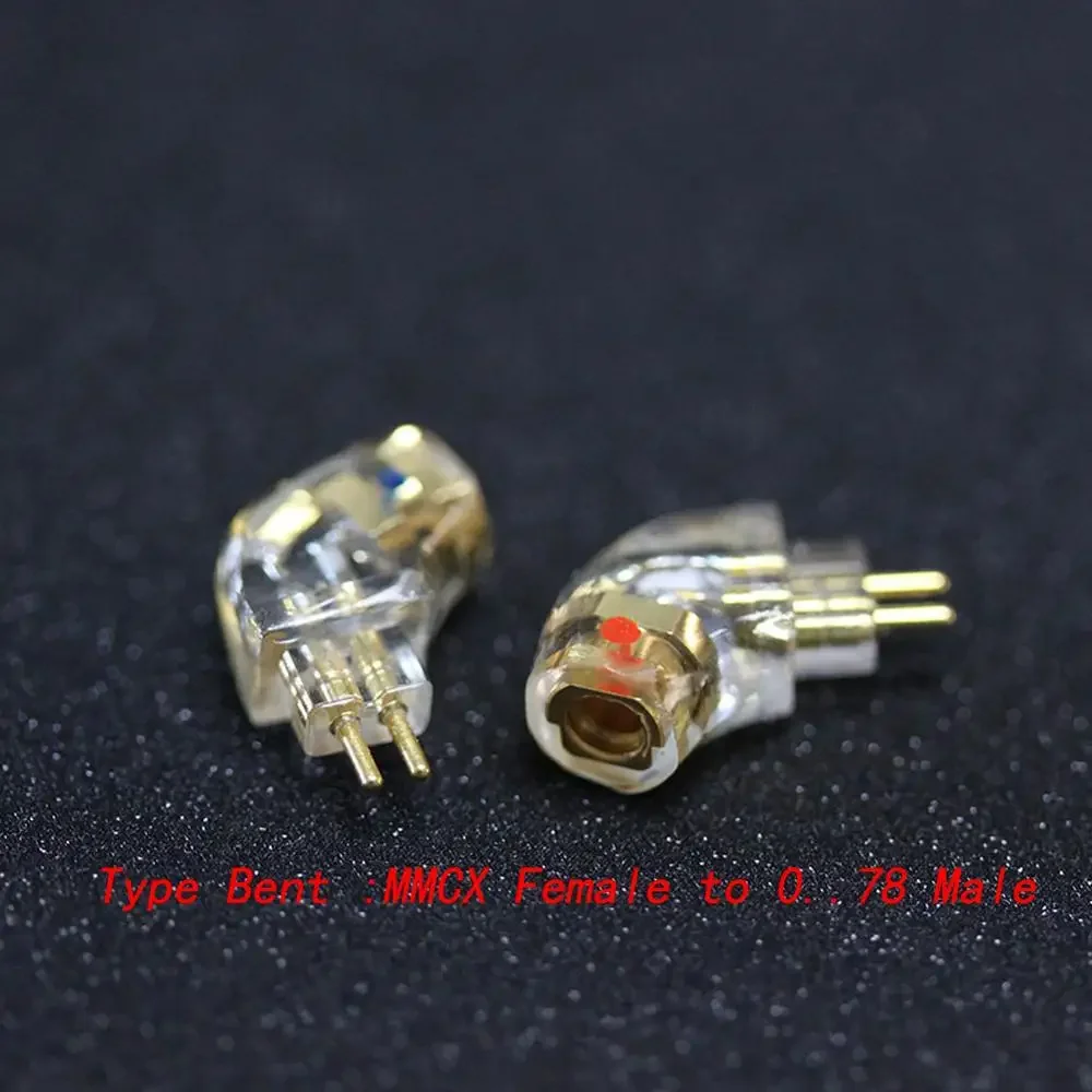 Pair Gold Plated Headphone Plug for MMCX Male to .78mm Female 0.78MM Male to MMCX Female Converter Adapter