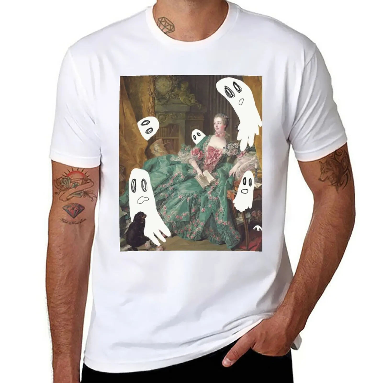 New Haunted Madame de Pompadour T-Shirt man clothes sports fan t-shirts Oversized t-shirt boys t shirts t shirt for men