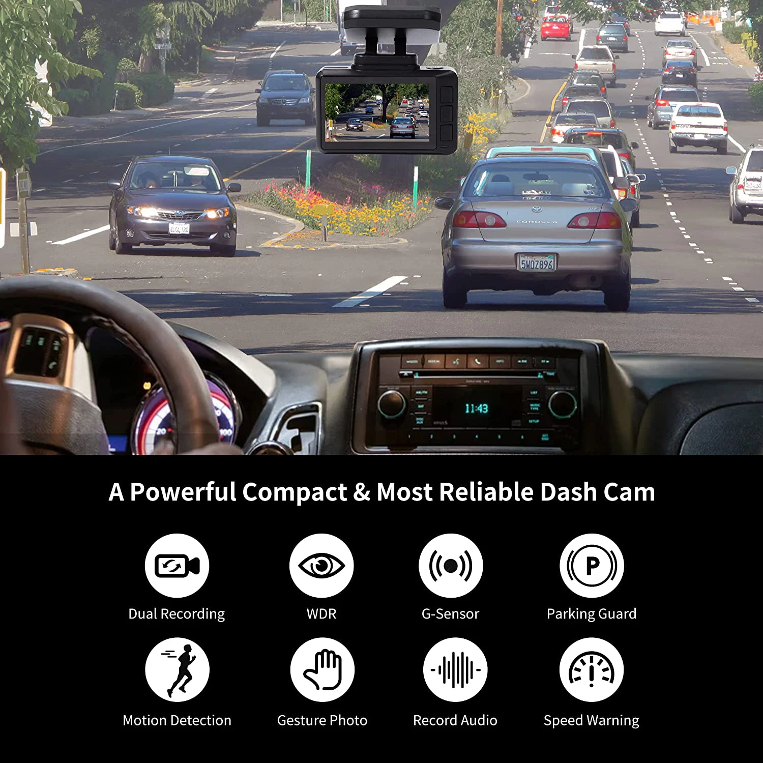 Видеорегистратор с двумя объек – обзор и цена Dash Cam 2K Dual Lens