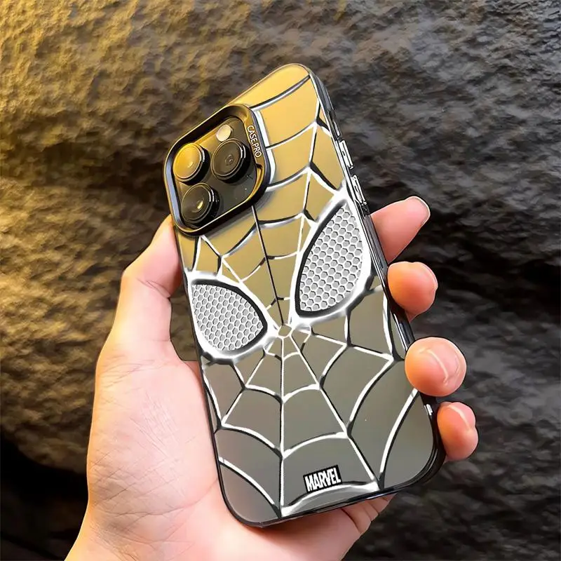 Marvel Spider Man Metal Logo Phone Case for Realme 8i 9i 10 10 Pro 4G 5G 11 Pro 12 C15 C20 C21 C21Y C31 C35 C53 C55 Soft Cover