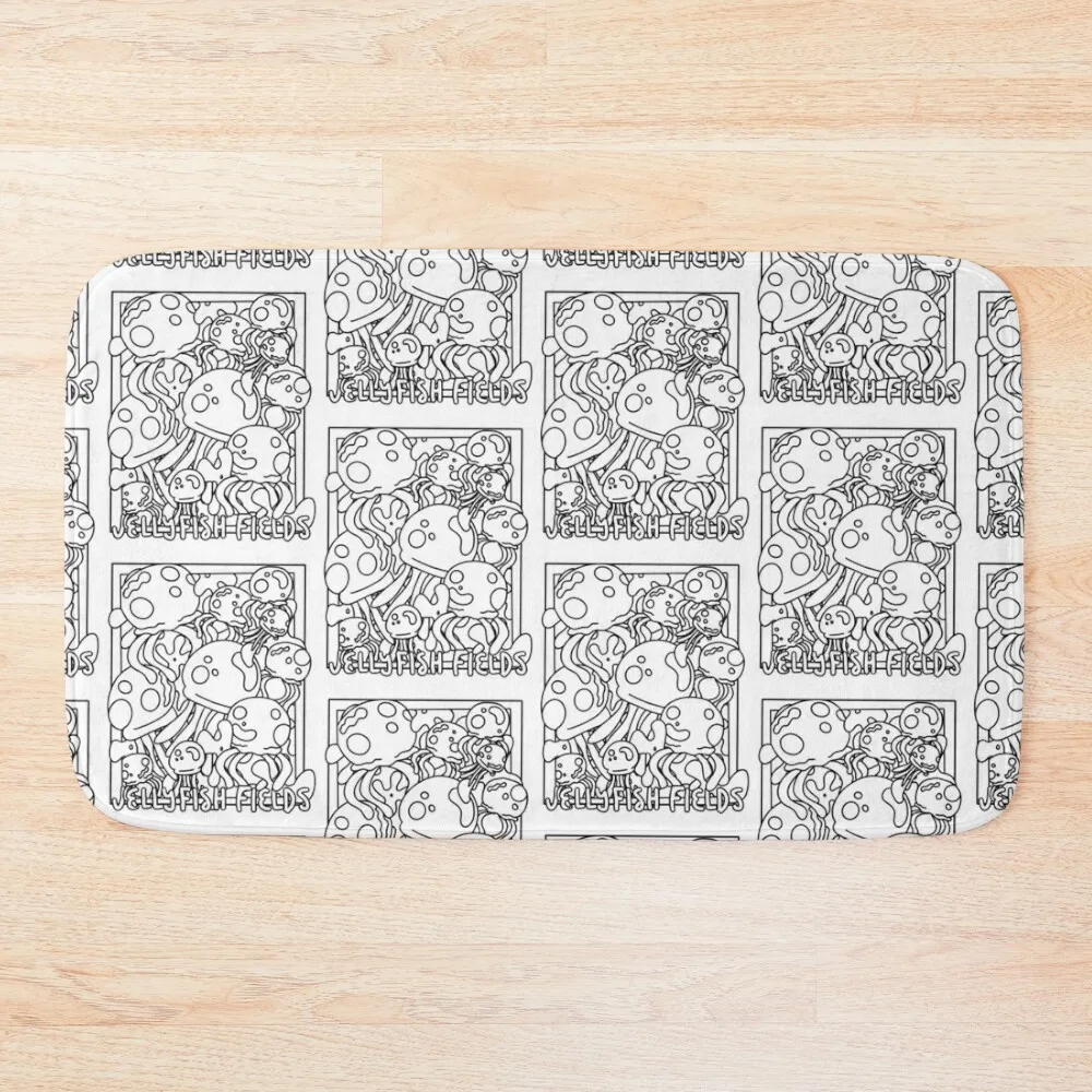 

Jellyfish Fields Line Art Bath Mat Non-Slip And Washable Kitchen Bathroom Absorbent Quick Dry Floors Mat